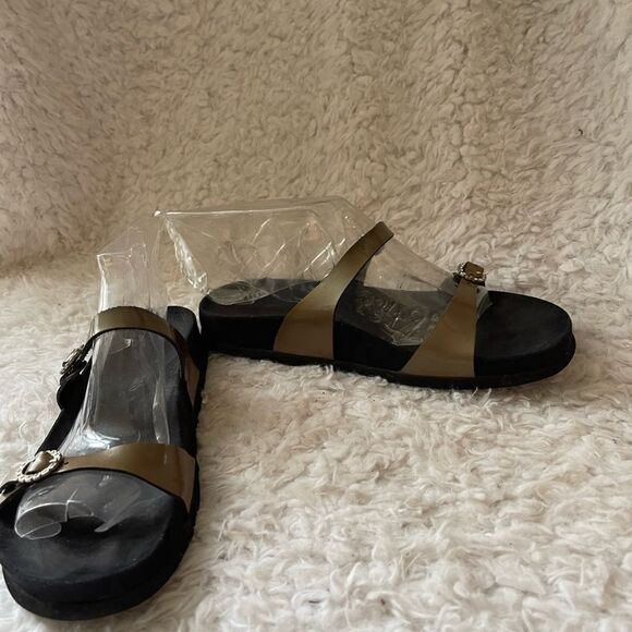 Mephisto patent Brown straps slip on sandals with rhinestones side buckl… - Picture 7 of 9